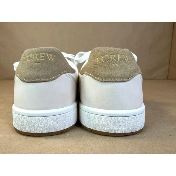J. Crew White Leather Court City Tour Sneakers (Gum Sole) Preppy, Casual Size 8 - Picture 7 of 15